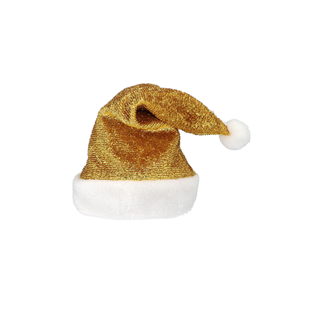 Bonnet de père noël Or - taille adulte