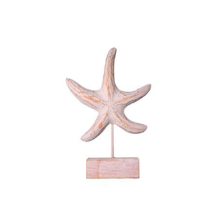 Étoile de mer en bois peint 28 x 19,5cm