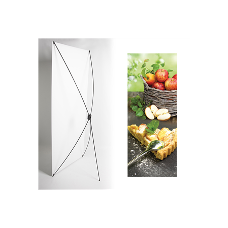 Kakemono tarte normande- 180 x 80 cm - Toile M1 avec structure  X- Banner