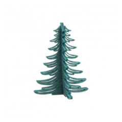Sapin 3D en feutrine verte ajourée 18 x 18 x 23 cm