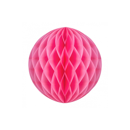 Boule rose néon papier - Diam. 20cm