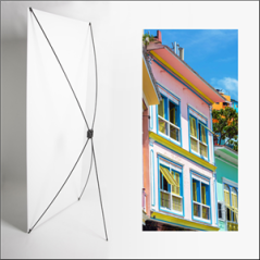 Kakemono AMS façade - 180 x 80 cm - Toile M1 avec structure X- Banner