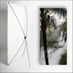 Kakemono AMS Chute d'eau - 180 x 80 cm - Toile M1 avec structure X- Banner