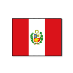 Drapeau Pérou - tissu - 60 x 90cm