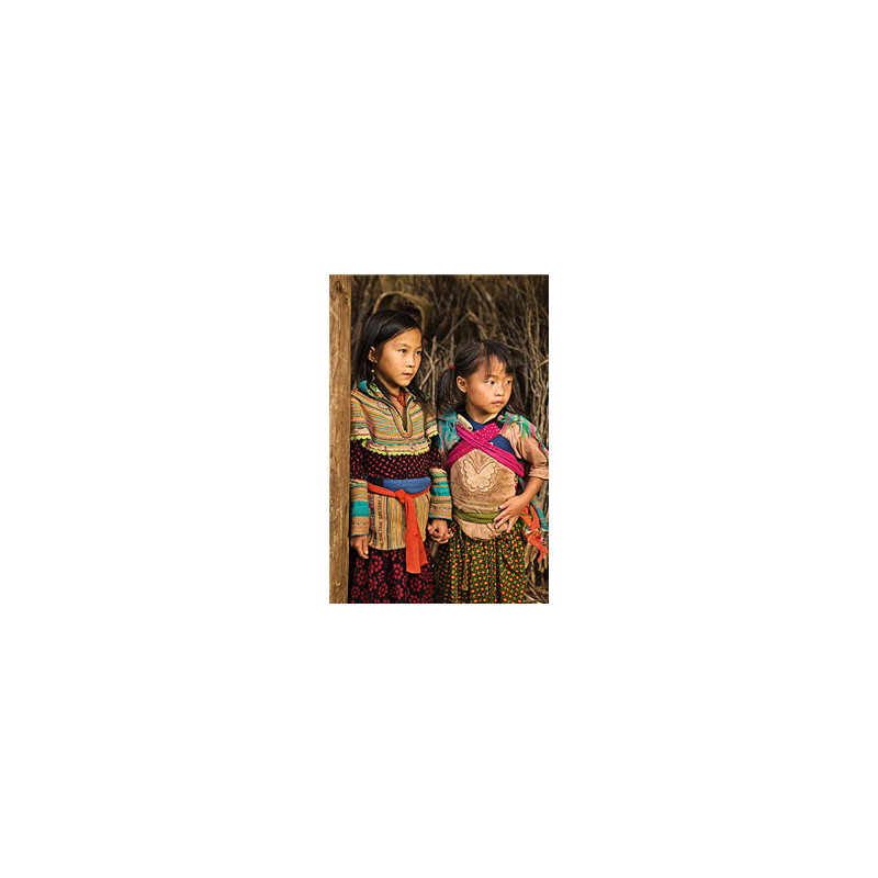 Kakemono Vietnam Enfants - 180 x 80 cm - Toile M1 avec structure X- Banner