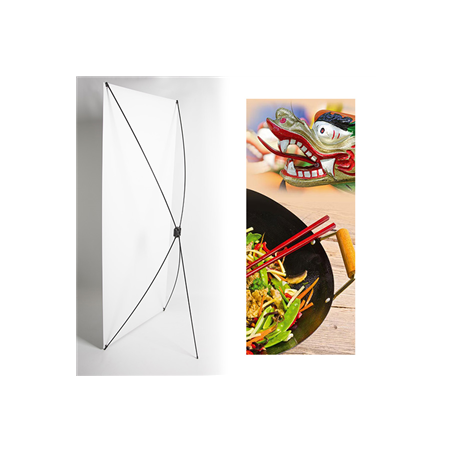 Kakemono chine plat, dragon - 180 x 80 cm - Toile M1 avec structure X- Banner