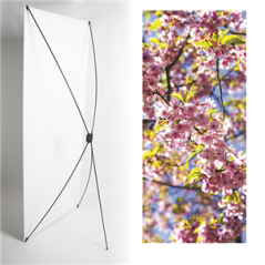 Kakemono Japon Printemps - 180 x 80 cm - Toile M1 avec structure X- Banner