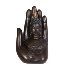 Tète Thaï / Main - Résine - 18 x 11 x 8cm