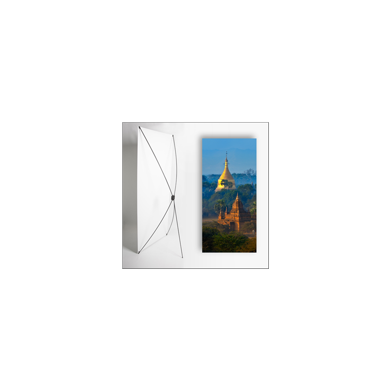 Kakemono Asie Temple - 180 x 80 cm - Toile M1 avec structure  X- Banner