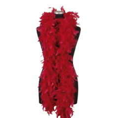 Boa rouge grenat -  plumes - Long. 180cm