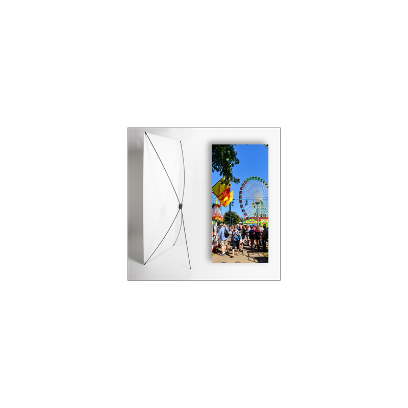 Kakemono Fête foraine 3 - 180 x 80 cm - Toile M1 avec structure X- Banner