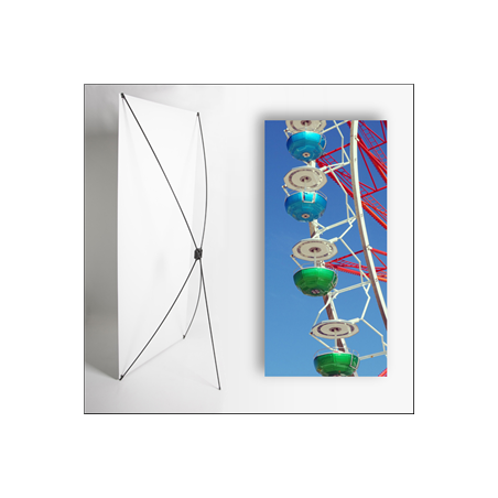 Kakemono Fête foraine 4 - 180 x 80 cm - Toile M1 avec structure X- Banner