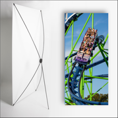 Kakemono Fête foraine 5 - 180 x 80 cm - Toile M1 avec structure X- Banner