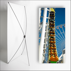 Kakemono Fête foraine 1 - 180 x 80 cm - Toile M1 avec structure X- Banner