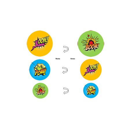 Mobiles Super héros x3 modèles R/V - carton - Diam. 39-29-20cm