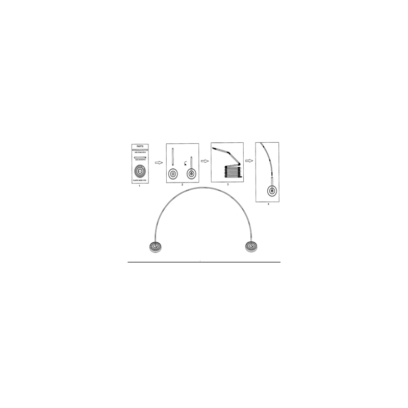 Arche à ballons base PLASTIQUE/ Larg.3 m Haut. 3 m (vendue sans ballons)