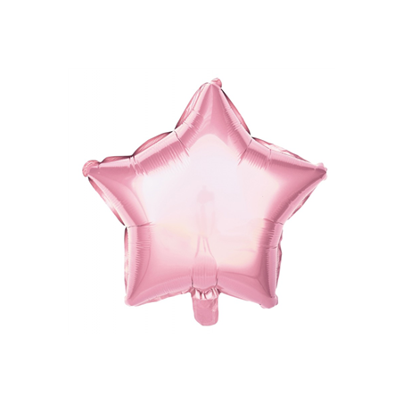 Ballon étoile rose métallisé - 40cm
