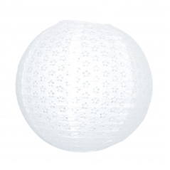 Lanterne dentelle blanc papier - Diam. 35cm