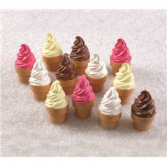 Coupe de glace en plastique 6 x 11 cm à l'unité (coloris aléatoire)