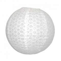 Lanterne dentelle blanc vintage - Diam 50 cm
