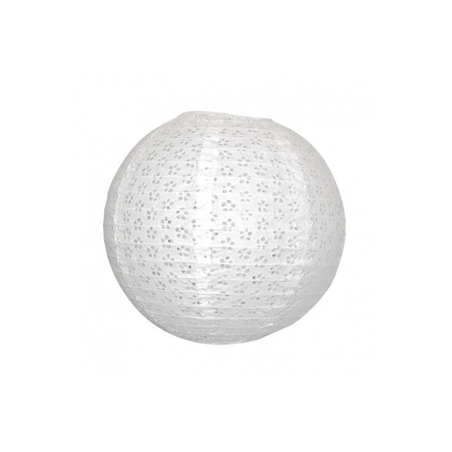 Lanterne dentelle blanc vintage - Diam 50 cm