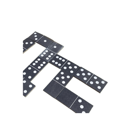 Jeu de 28 dominos géants noirs 18cm