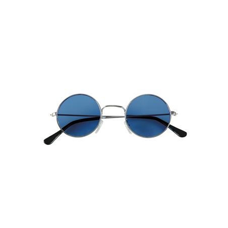 Paire de lunettes rondes aux verres bleus