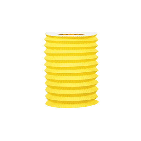 Lampion cylindrique jaune papier - Diam. 15cm