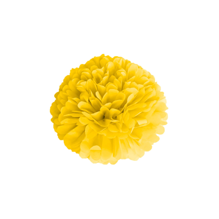 Pompon jaune papier de soie - Diam. 40cm