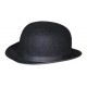 Chapeau melon noir - feutre - taille adulte