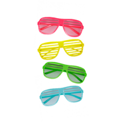 Paire de lunettes fluo (4 couleurs possibles) Taille adulte