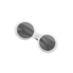 Paire de lunettes Vintage blanche - PVC