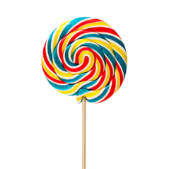 Véritable sucette ronde de Fête Foraine 70g à l'unité - Diam. 9.5cm coloris div