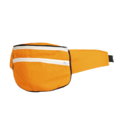 Sac banane Années 80 orange en tissu 12.5 x 45cm