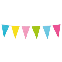 Guirlande Kermesse multicolore fanions 30 x 20cm PE - Long. 10m