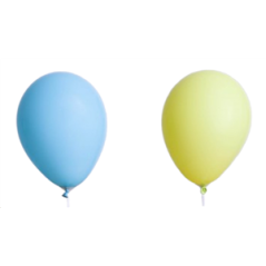 Ballon Jaune et bleu pastel x 8 - Diam. 29cm