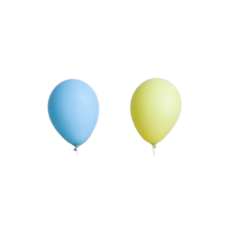 Ballon Jaune et bleu pastel x 8 - Diam. 29cm