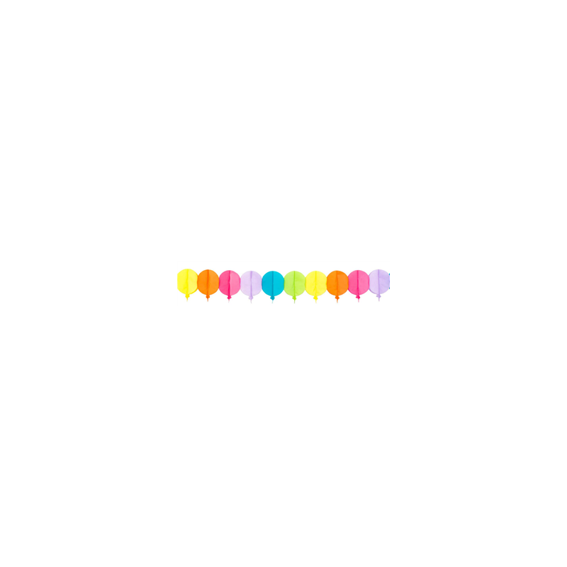 Guirlande Ballons multicolores en papier - Long 4m