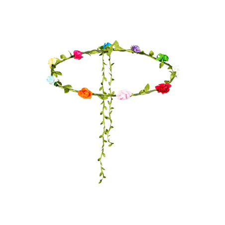 Couronne feuillages et fleurs - Taille adulte