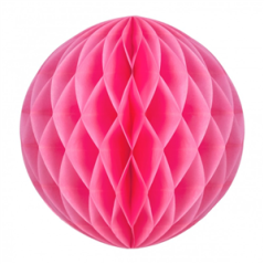 Boule rose néon papier - Diam. 30 cm