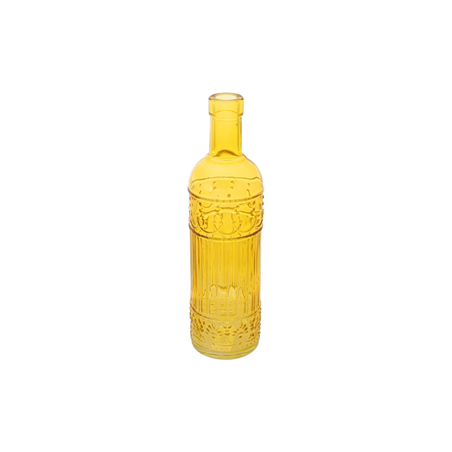 Bouteille en verre mambo jaune 6,5 x 25cm