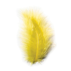 Sachet de plumes jaunes (env 10gr) Haut. 5 à 10cm