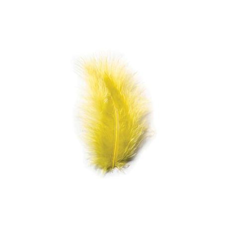 Sachet de plumes jaunes (env 10gr) Haut. 5 à 10cm