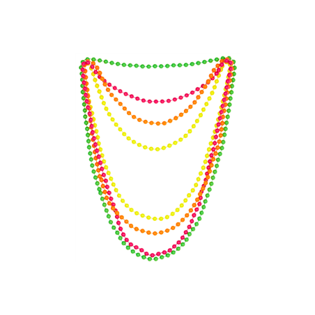 Set de 4 colliers fluo (4 couleurs)