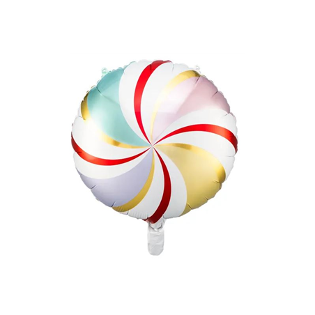 Ballon mylar rond Candy multicolore 35cm