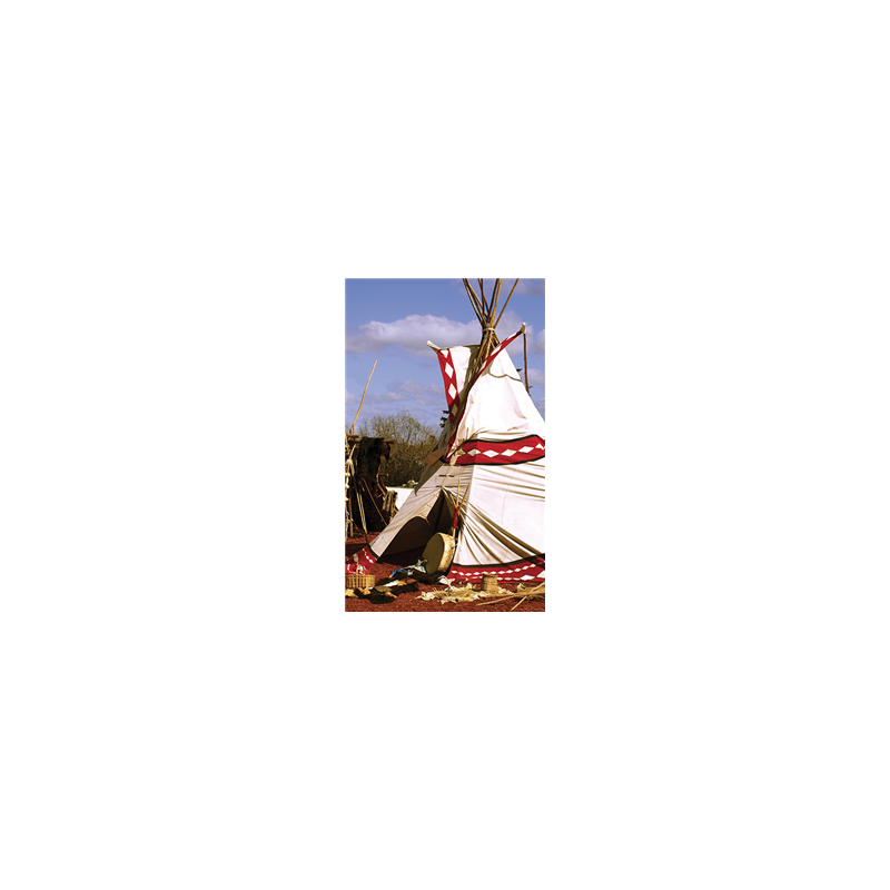 Kakemono Tipi indien - 180 x 80 cm - Toile M1 avec structure X- Banner