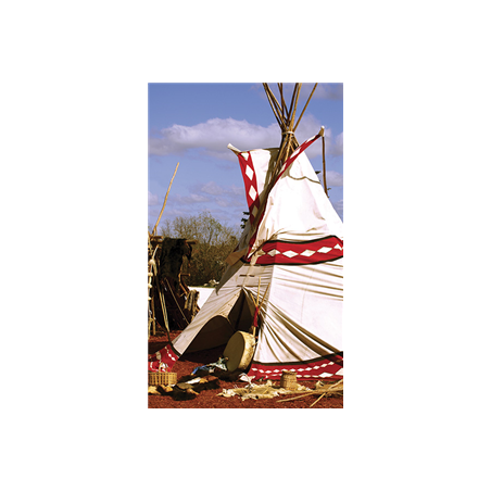 Kakemono Tipi indien - 180 x 80 cm - Toile M1 avec structure X- Banner