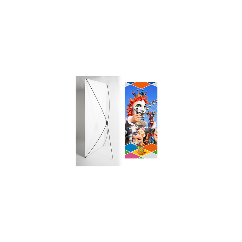 Kakemono Masque carnaval - 180 x 80 cm - Toile M1 avec structure  X- Banner