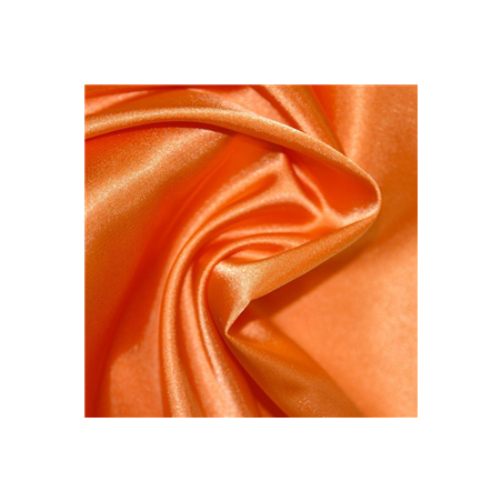 Tissu satin orange - Larg. 150cm (vendu au mètre)