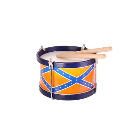 Tambour de fanfare avec baguette bois - Diam 21cm